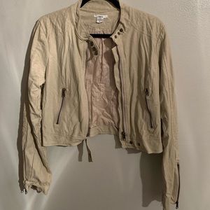 Bar III Cropped Pleather Jacket